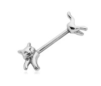 Cat Double Nipple Piercing DPN-27